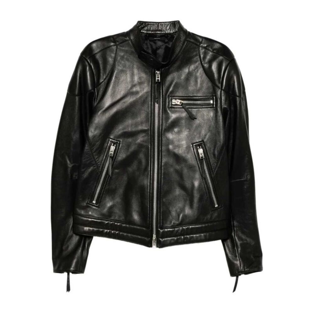 Tom Ford Men Leather Biker Jacket